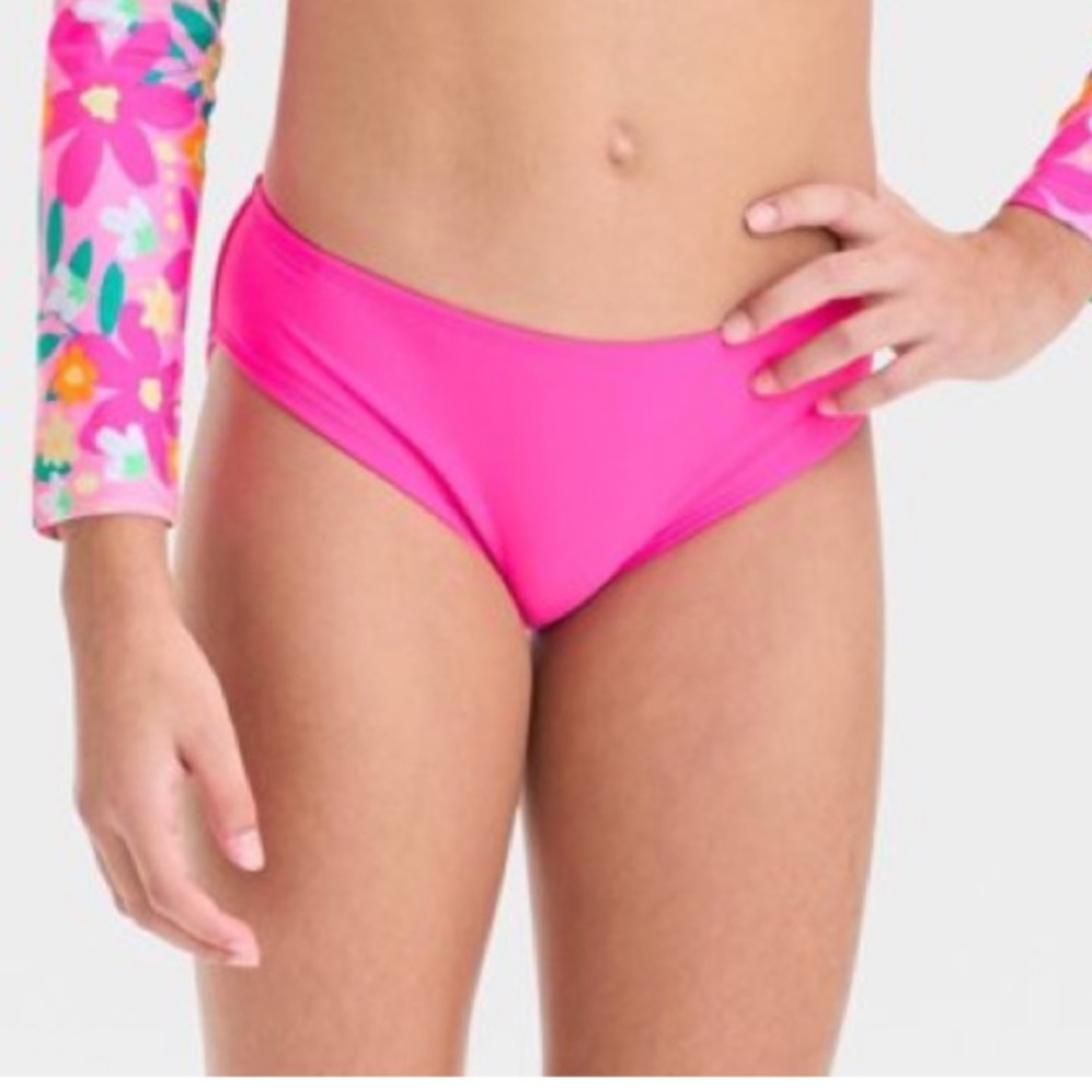 Cat & Jack Pink Floral Kids Bikini